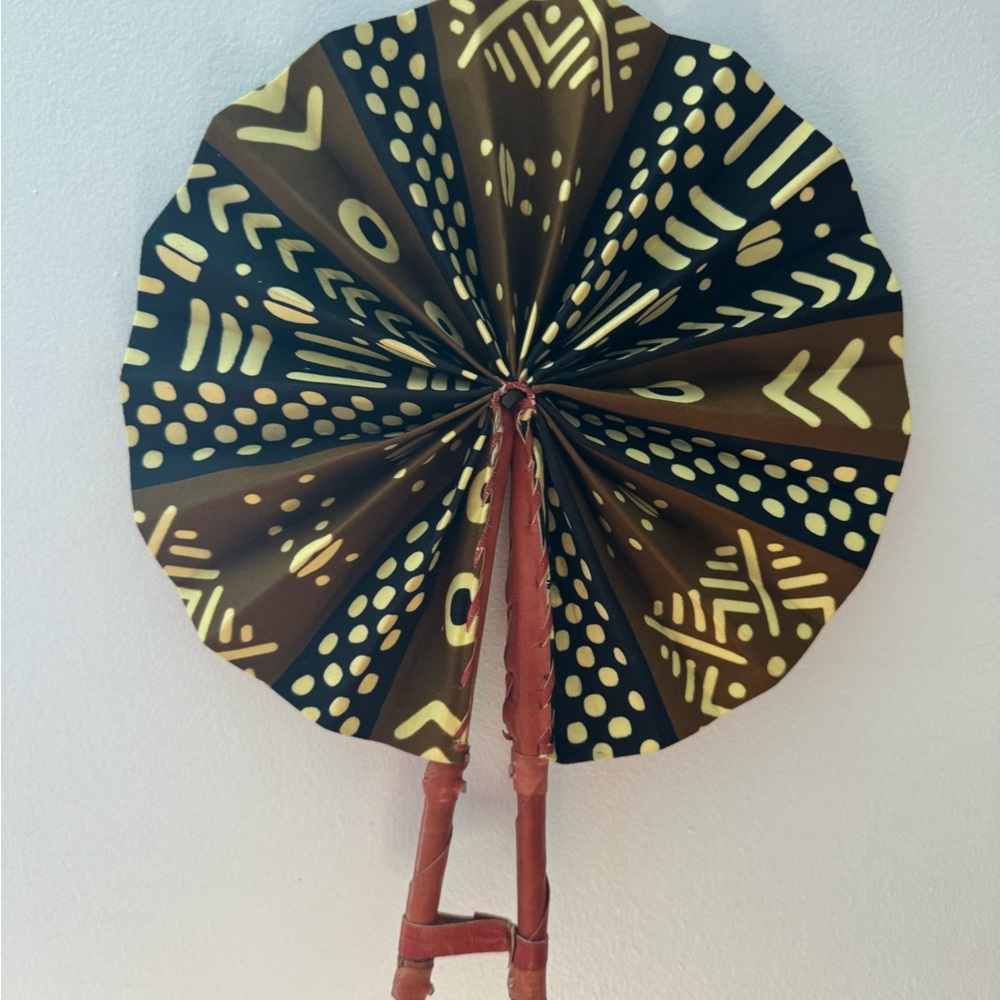 Handcrafted African Print Folding Fan – Decorative & Functional